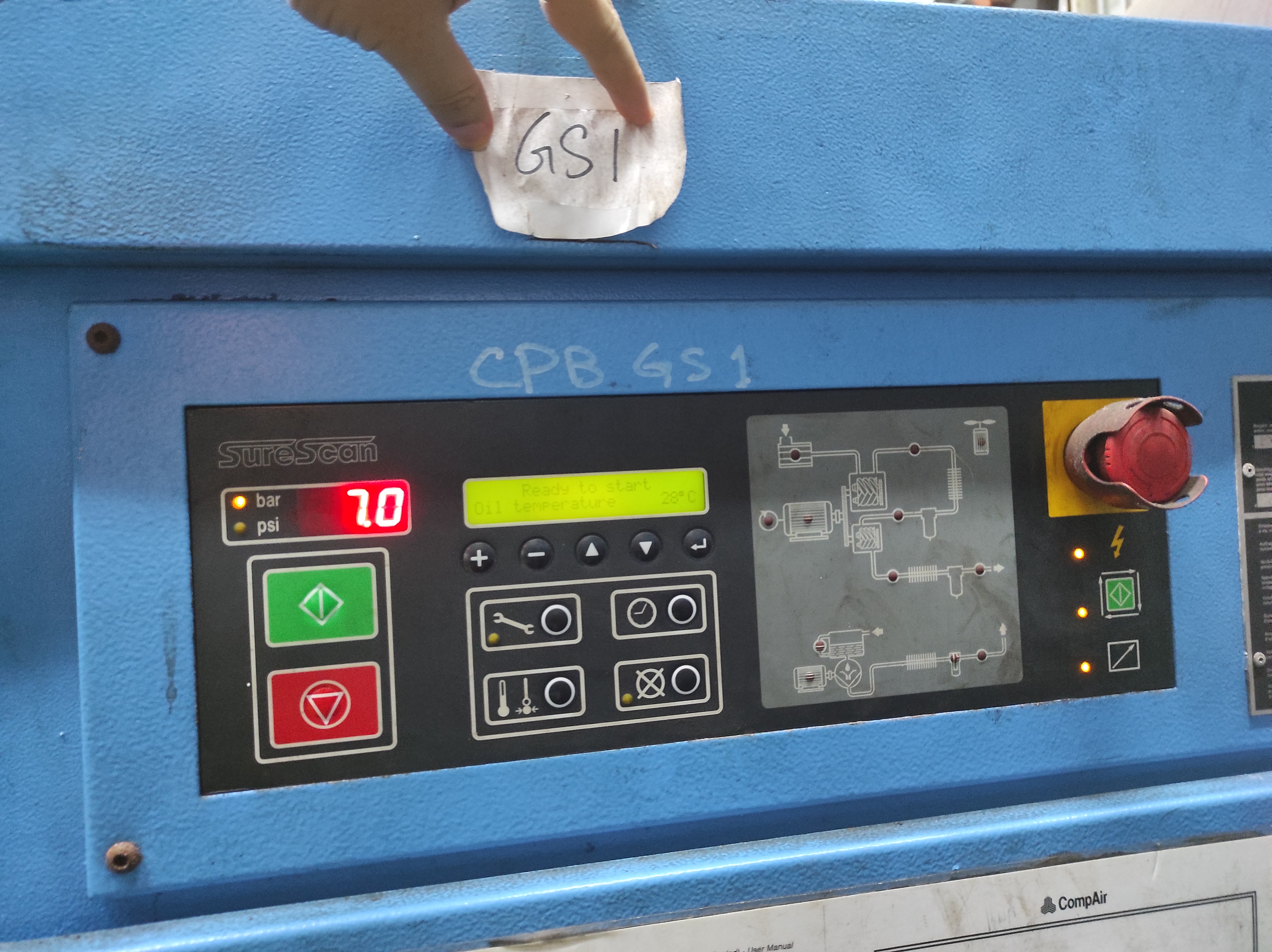 CPB Compressor House Air Compressor Local Control Panel (GS-1 as Typical)
